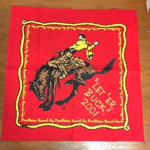 Pendleton 2001 Round-Up Cowboy Bandana NWOT